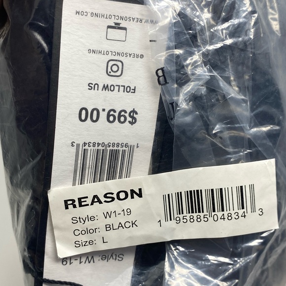 NWT Reason Clothing Mizzy PufferVest In Black Sizw Large - Picture 4 of 5